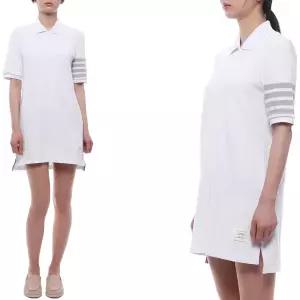 [롯데백화점]톰브라운 26SS 여성 사선 스트라이프 폴로 원피스 FJD134A J0248 100 26S