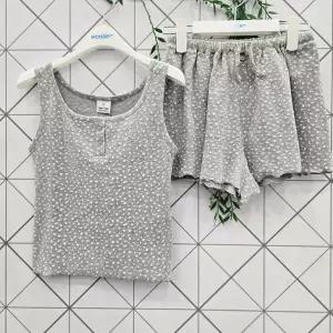 [에꼴리에] 주니어 틴톡 프린트 나시티 파자마 세트 26OP754_GN_GN