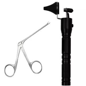 검이경 거울 귀지집게 세트 귀파개 짧은 가용 집게 중이집게 귀내시경 귀청소 세트 귀이개 도구 중이집게