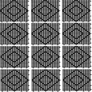 산 자마르 베르사 매트 플라스틱 연동 세트 12개 블랙 바