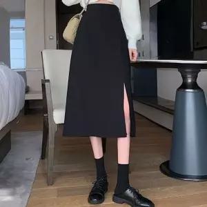 [하프클럽/]가을 여성 롱 스커트 봄 캐주얼 긴 스커트