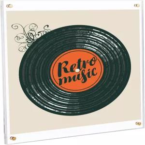 안티로프 아크릴 비닐 레코드 앨범 프레임 벽걸이 프레임리스 음악 1 클리어 125125 LP 드릴 벽 커버