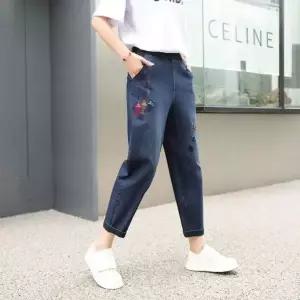 [하프클럽/]여름 여성 배기 청바지 핏 좋은 빈티지 데님 팬츠