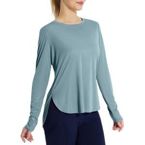 발레프 여성용 선 셔츠 UPF 50+ 롱 슬리브 하이킹 탑 경량 퀵 드라이 자외선 차단 아웃도어 의류