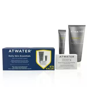 ATWATER 데일리 스킨 에센셜 번들 수상 경력에 빛나는 페이스 모이스처라이저 크림 및 바디 스크럽 바가