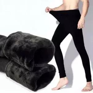 [하프클럽/]남성용 기모 타이즈 융털 보온 레깅스 블랙