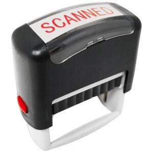 사무실 회계 장부 및 비즈니스 용도로 스캔한 리필 스탬프 잉크 레드