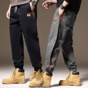 [하프클럽/]간절기 골덴 남자 작업용바지 배색 라인 조거팬츠