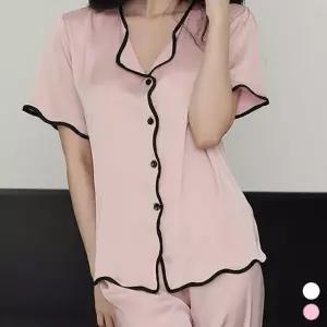 [하프클럽/]쾌적한 실크잠옷 여름 시원한 반팔슬립