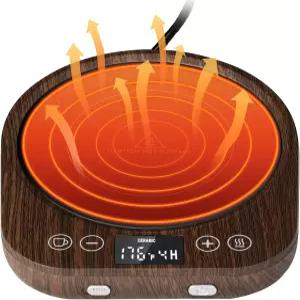 PUSEE 캔들 머그 워머 전기 자동 가정 실용적인 음료 커피 사무실용 유도 중력 및 19 멜터 타이머 온오프