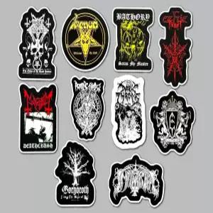 블랙 메탈 스티커 팩 10개 세트 5 프로스트 배토리 셀틱 베놈 고로스 장례식 컬트 Kvlt 로파이 시체 페인트
