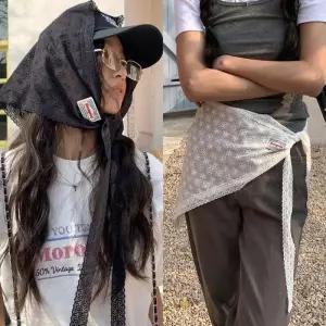 레이스 멀티 스카프 랩 레이어드 스커트