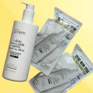 메이크프렘 모이스처 클렌징 밀크 500ml+리필 100ml 2개