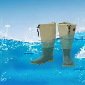 방수 롱부츠 장화 논장화 와이딩 모내기 농업용 방수화 슈즈 브라운