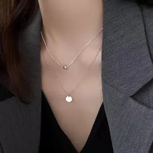 [라일리쥬얼리] Rly 여자 패션 레이어드 초커 팬던트 써지컬 목걸이