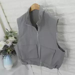 ssr_박스락스트링조끼VOT지퍼조끼 .빅사이즈 운동조끼 바스락조끼 면조끼 스트링조끼