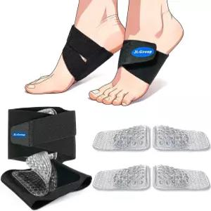 교체 가능한 정형외과 아치 패드가 있는 발 삽입물 JL그룹 조절식 높은 근막염 지지대 밴드 발바닥