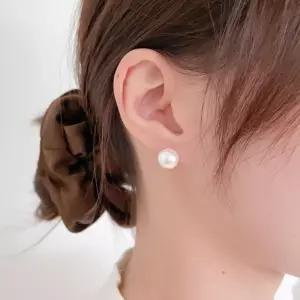 [옷자락]여자 사계절 베이직 진주 은침 세트 귀걸이