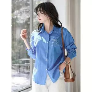 [하프클럽/]메이틸 자수 셔츠