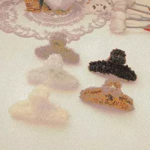 [옷자락]여자 데일리 예쁜 쉬폰 리본 헤어 집게핀