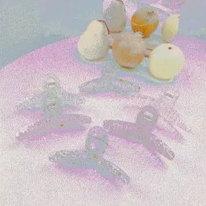 [옷자락]여자 데일리 상큼 발랄 크로스 꼬임 헤어 집게핀