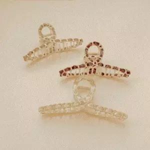 [옷자락]여자 데일리 고급 리본 꼬임 체인 헤어 집게핀