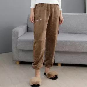 [라일리여성언더웨어] Rly 남여공용 극세사 수면바지 플리스브라운