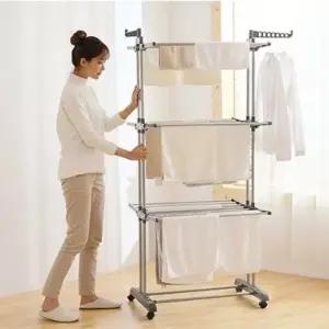 [비케이엠_63]조립식 건조대 이불 옥상 수직 걸이 이동식