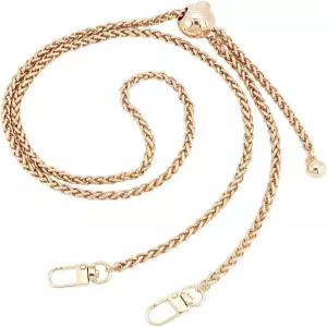 와돈 금속 지갑 체인 스트랩 496인치 볼 백 호보 합금 어깨 크로스바디 라이트 교체 핸드백 조절 골드