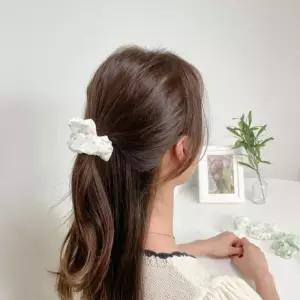 [옷자락]여자 부드러운 쉬폰 패턴 곱창밴드 세트