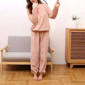 [하프클럽/]포근한 수면 잠옷 세트 극세사 실내복 겨울 파자마