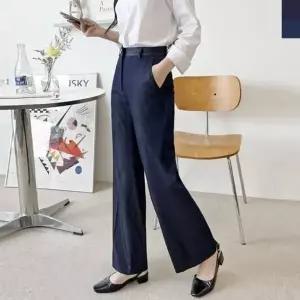 [하프클럽/]여성 예쁜 세미부츠컷 슬랙스바지 스판편한 바지