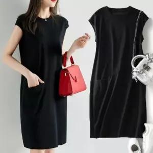 [하프클럽/]여름 시원한 주머니 롱 원피스 외출용 치마