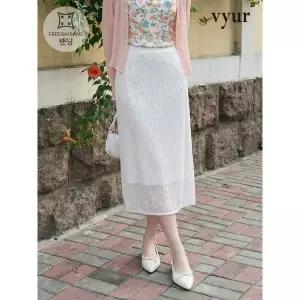 [하프클럽/]주름포인트 밴딩 스커트 (ZNSKP504)