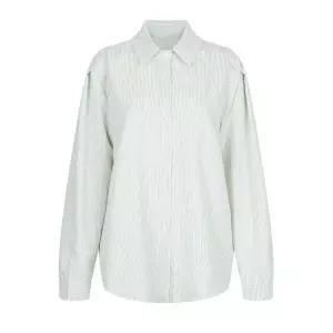 [하프클럽/샵앤]여성 카라넥 체크 루즈핏 봄컬러 긴팔 남방 셔츠 EGG-WBL-21201-