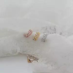 [옷자락]여자 신주 큐빅 볼드 스퀘어 비피어싱 이어커프