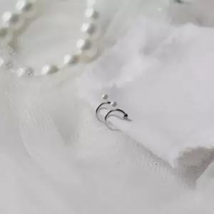 [옷자락]여자 데일리 원 진주 포인트 이어커프 귀찌 세트