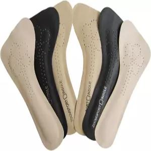 샌들과 하이힐을 위한 3쌍의 자가 접착 뾰족한 핍 양가죽 신발 정품 길이의 발가락을 34 가죽 깔창 삽입물