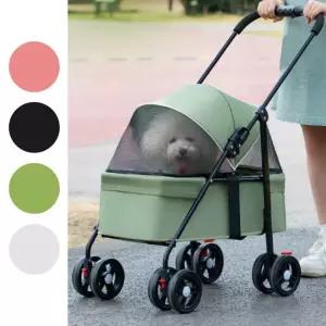 강아지 유 유모차 웨건 펫 반려견 분리 개 접이식 저상형 모차 시트분리형 4컬러 형개모차
