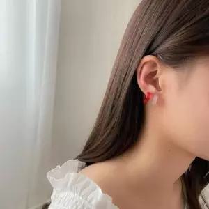 [옷자락]여자 논피어싱 미니 하트 아크릴 귀찌 이어커프
