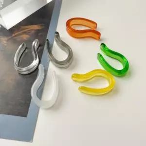 [옷자락]여자 사계절 아크릴 무광 서클 이어커프 귀찌