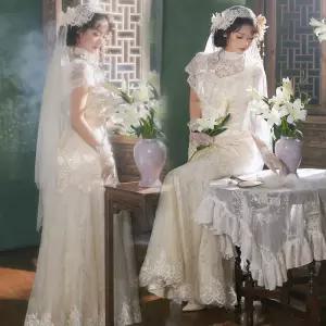 웨딩드레스 복고 화보 셀프 복고웨딩드레스 프리사이즈