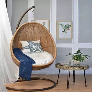 라탄 그네의자 행잉 캠핑 해먹 체어 바구니 발코니 숲속 원형방석 카페 인테리어 휴식