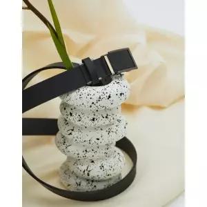 [롯데백화점]질스튜어트 블랙 무광 버클 라미네이팅 가죽 벨트 JUBE4F051BK