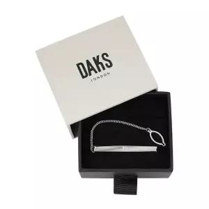 [백화점 정품] 26년SALE 닥스 DAKS [메세지카드 ]FW 백금도금 사틴 로고 웨이브 넥타이핀DLFACTP127-S1