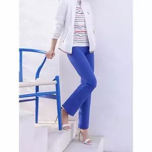 [하프클럽/크로커다일레이디]블루 파크골프라인 냉감 부츠컷 팬츠 CLCMPT207