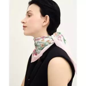 [롯데백화점]닥스 액세서리 [선물포장/쇼핑백동봉] 핑크 플라워 스카프 DCSC5F663