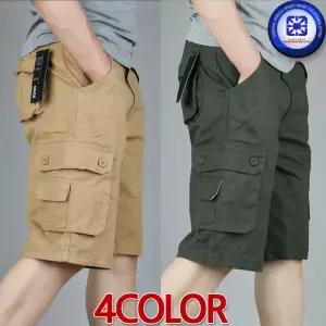 남성 봄여름 AARON 아론 멀티 더블 7포켓 카고 면 반바지 케쥬얼 크롭팬츠 수납 편리한 카고 반바지 4칼라 /2