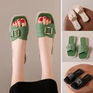여성 편안한 버클 슬리퍼 스타일 외출 슈즈 플랫 커플슬리퍼 물고기슬리퍼 EVA슬리퍼