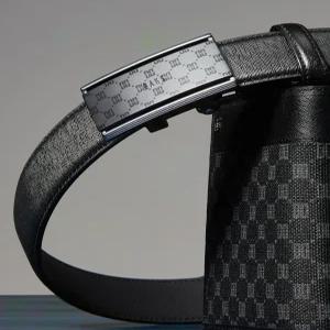 닥스 ACC 선물포장쇼핑백동봉 블랙 루이스 DD패턴 무광버클 자동벨트 DBBE4F711